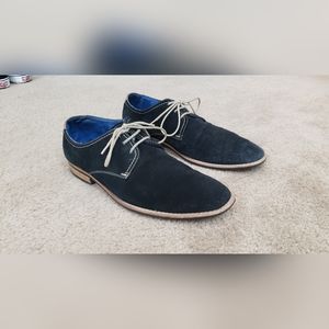 Black suede Oxfords dress shoes